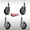 Service Caster 5'' SS Black Poly Wheel Swivel 3/4'' Expanding Stem Caster Set 2 Brakes, 4PK SCC-SSEX20S514-PPUB-BLK-2-TLB-2-34 - alternate 3